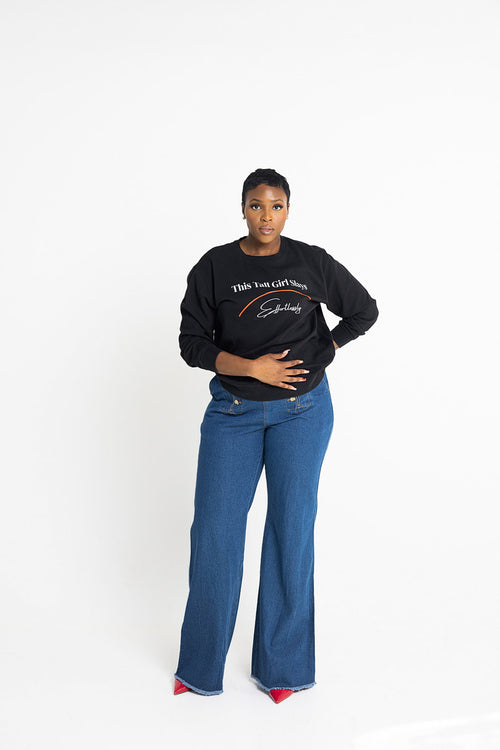 "This Tall Girl Slays Effortlessly" Sweatshirt