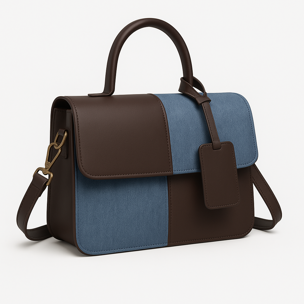 Denim-Inspired Messenger Bag