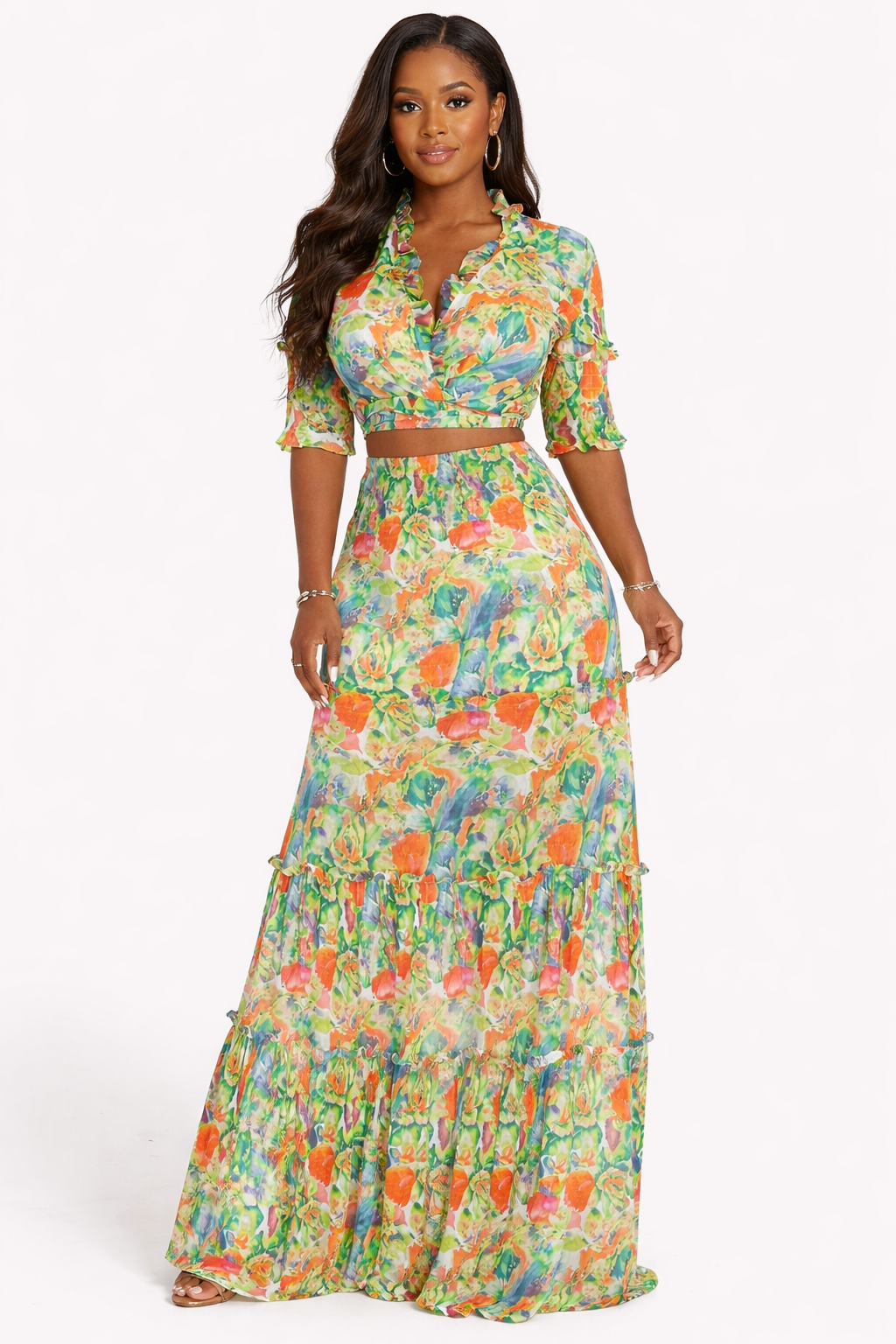 Maxi Skirt Floral Set