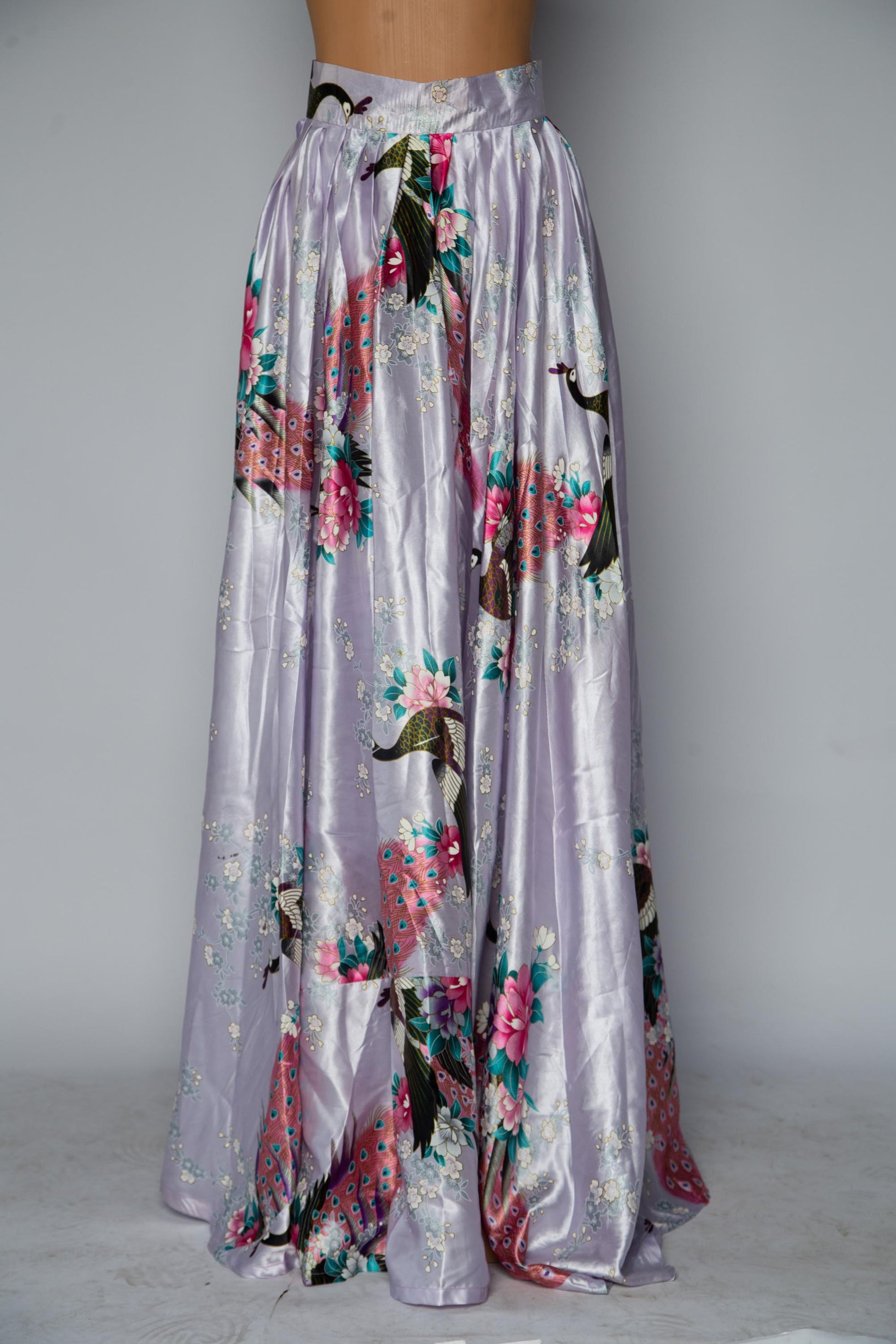 Black Floral Maxi Skirt and Blouse