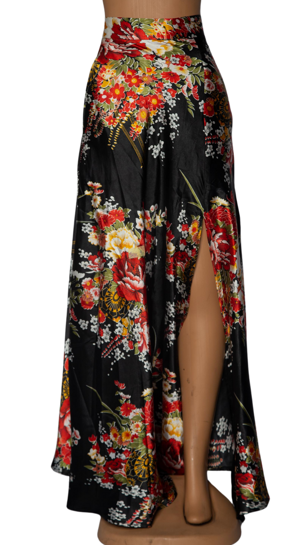 Black Floral Maxi Skirt and Blouse