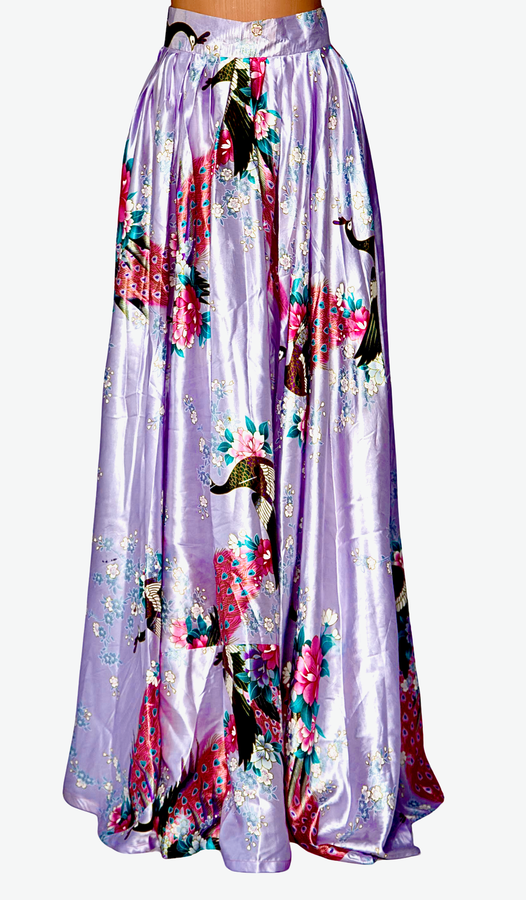Black Floral Maxi Skirt and Blouse