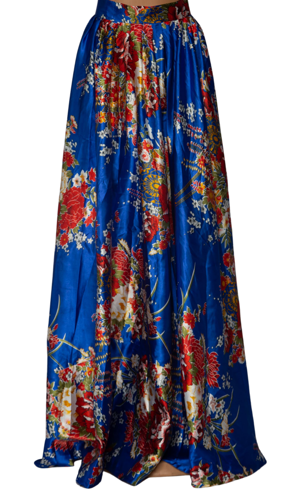 Black Floral Maxi Skirt and Blouse