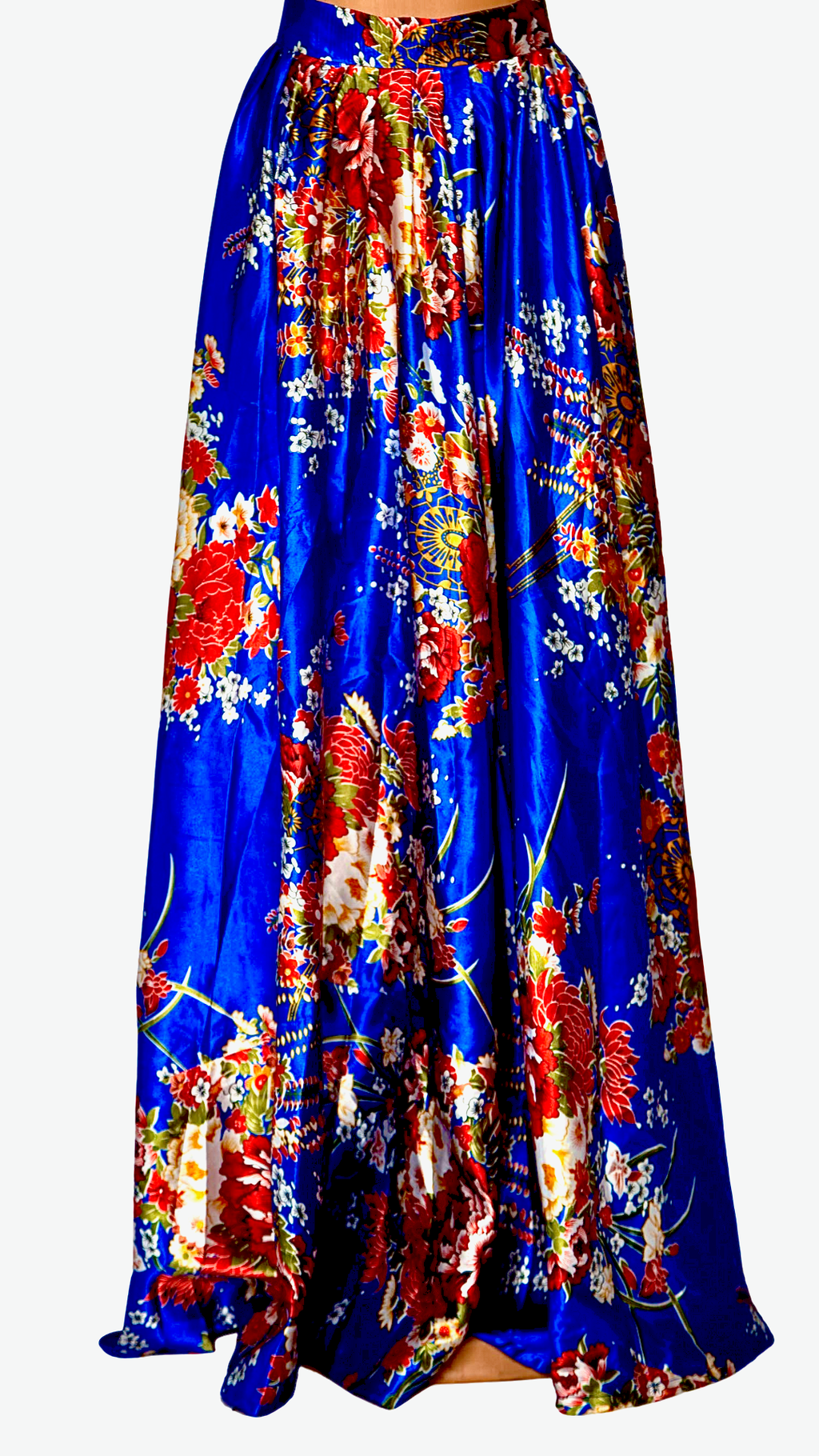 Black Floral Maxi Skirt and Blouse