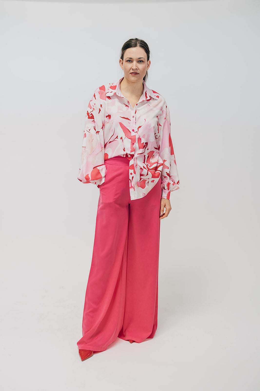 Solid Wide Leg Pant Set