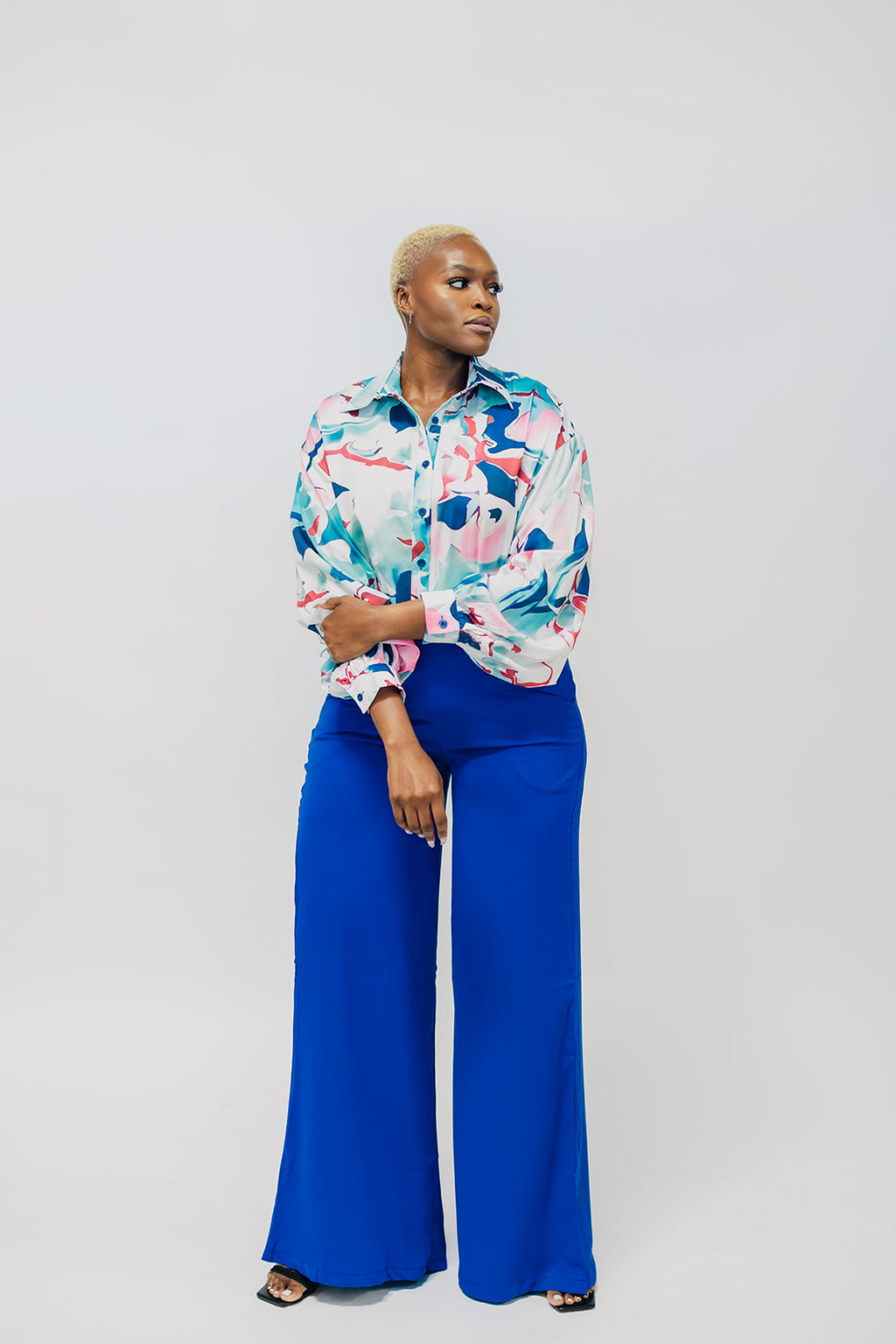 Solid Wide Leg Pant Set
