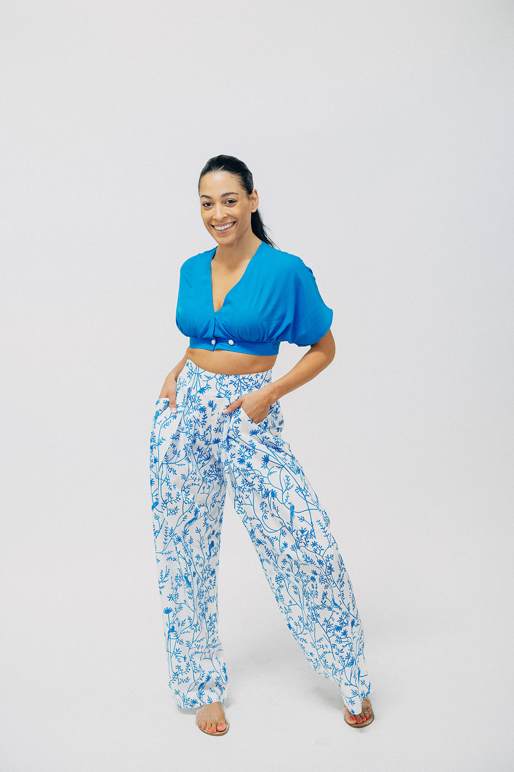 Print Wide Leg Set