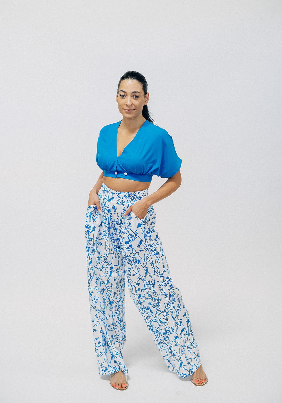 Print Wide Leg Set