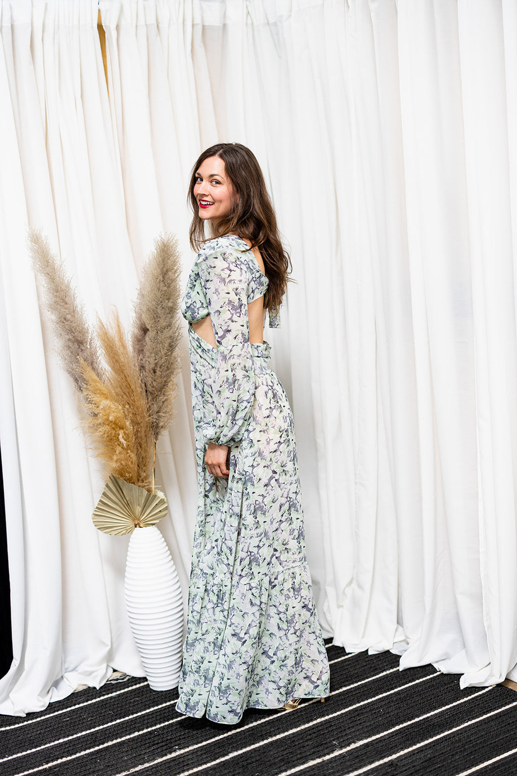 Floral Cross Front Maxi