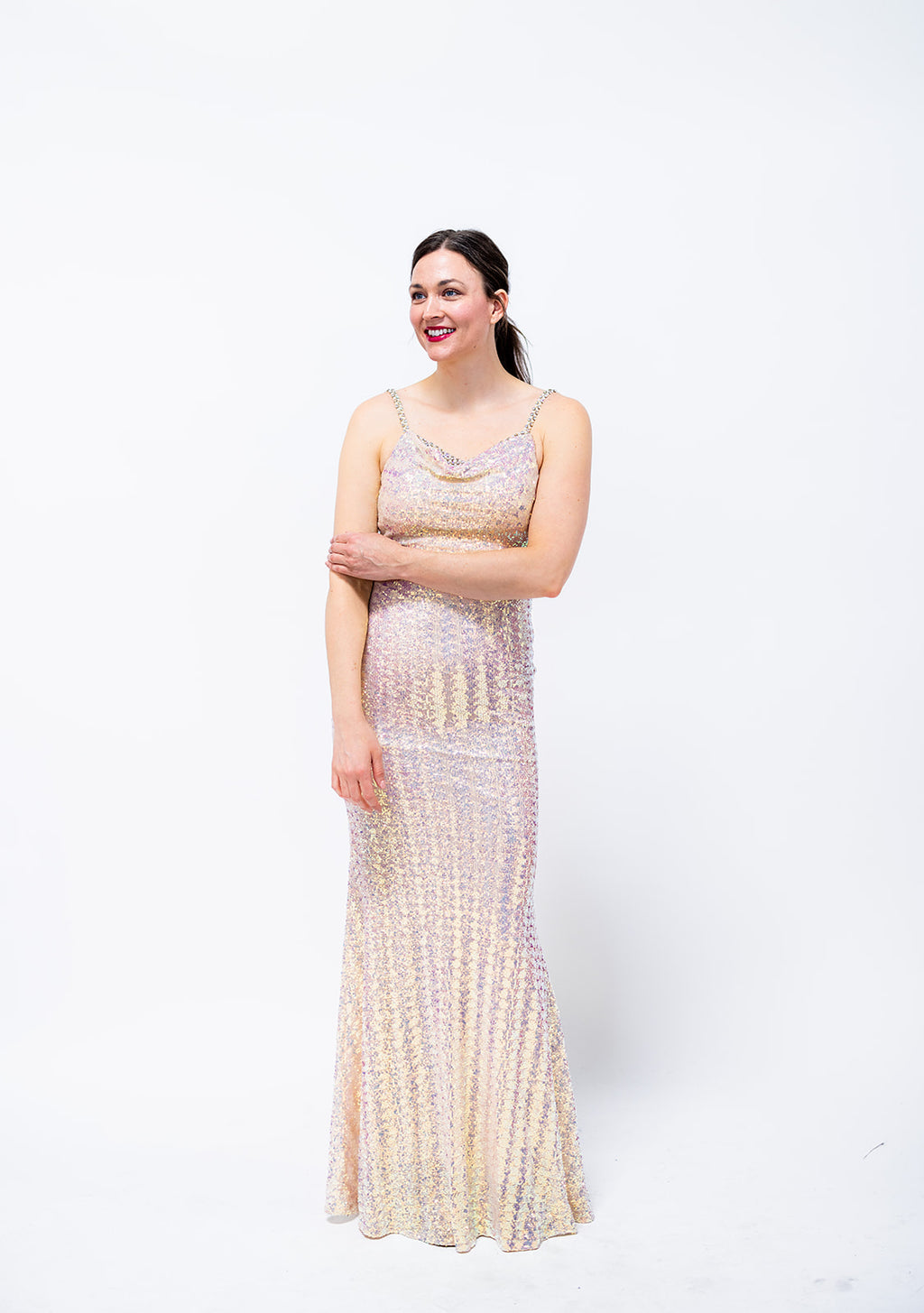 Single Strap Extra Long Dinner Dress