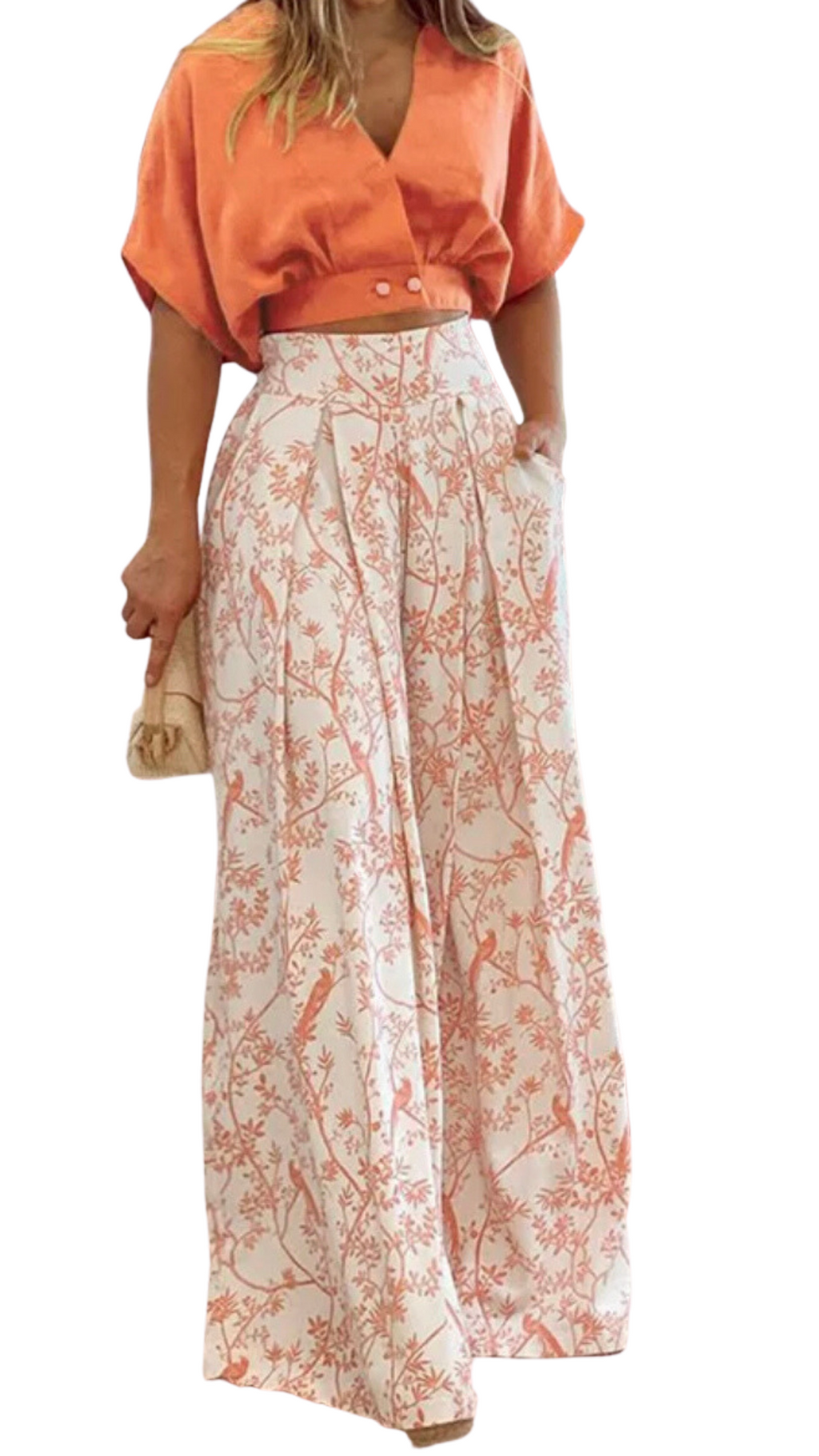 Print Wide Leg Set